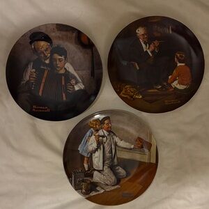 Norman Rockwell Heritage collection plates 5-7